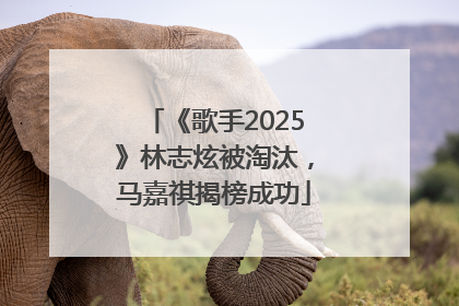 《歌手2025》林志炫被淘汰，马嘉祺揭榜成功