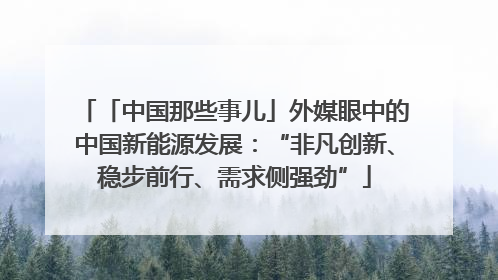 「中国那些事儿」外媒眼中的中国新能源发展：“非凡创新、稳步前行、需求侧强劲”