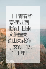 「青春华章·重走西北角」甘肃文旅嬗变：荒山变花海，文创“语”千年