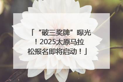 “破三奖牌”曝光！2025太原马拉松报名即将启动！