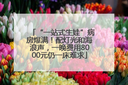“一站式生娃”病房爆满！配灯光和海浪声，一晚费用8000元仍一床难求