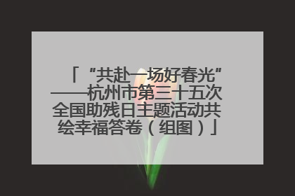 “共赴一场好春光”——杭州市第三十五次全国助残日主题活动共绘幸福答卷（组图）