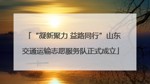“凝新聚力 益路同行”山东交通运输志愿服务队正式成立