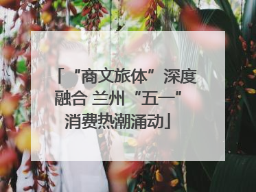 “商文旅体”深度融合 兰州“五一”消费热潮涌动