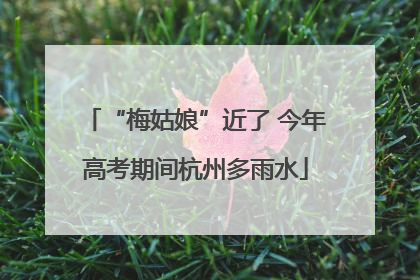 “梅姑娘”近了 今年高考期间杭州多雨水