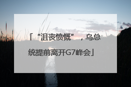 “沮丧愤慨”，乌总统提前离开G7峰会