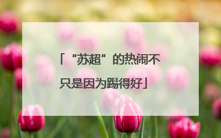 “苏超”的热闹不只是因为踢得好
