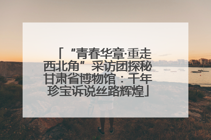 “青春华章·重走西北角”采访团探秘甘肃省博物馆：千年珍宝诉说丝路辉煌