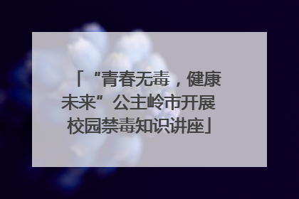 “青春无毒，健康未来”公主岭市开展校园禁毒知识讲座