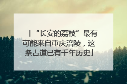 “长安的荔枝”最有可能来自重庆涪陵,这条古道已有千年历史