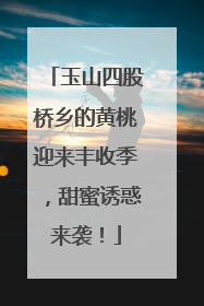 玉山四股桥乡的黄桃迎来丰收季，甜蜜诱惑来袭！