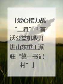 爱心接力战“三夏”！雷沃公益机收开进山东重工派驻“第一书记村”