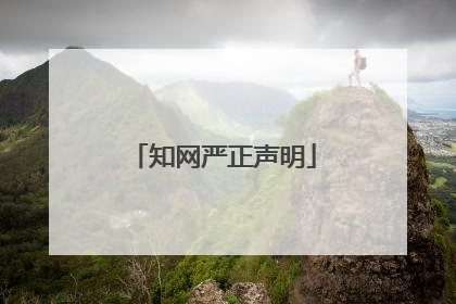 知网严正声明