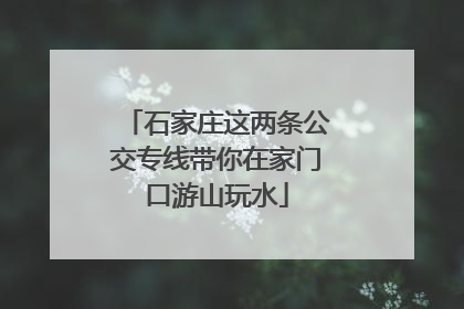 石家庄这两条公交专线带你在家门口游山玩水