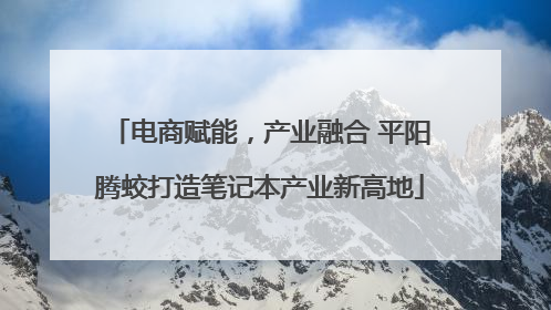 电商赋能，产业融合 平阳腾蛟打造笔记本产业新高地