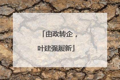 由政转企，叶建强履新