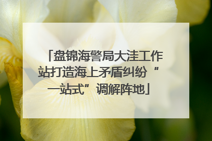 盘锦海警局大洼工作站打造海上矛盾纠纷“一站式”调解阵地
