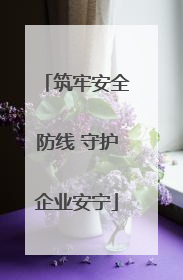筑牢安全防线 守护企业安宁