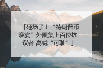 砸场子！“特朗普币晚宴”外聚集上百位抗议者 高喊“可耻”