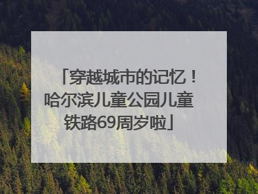 穿越城市的记忆！哈尔滨儿童公园儿童铁路69周岁啦