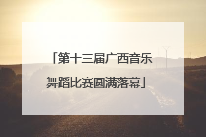 第十三届广西音乐舞蹈比赛圆满落幕