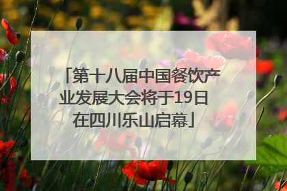 第十八届中国餐饮产业发展大会将于19日在四川乐山启幕