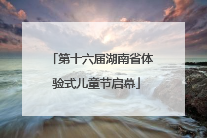 第十六届湖南省体验式儿童节启幕