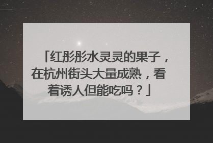 红彤彤水灵灵的果子，在杭州街头大量成熟，看着诱人但能吃吗？