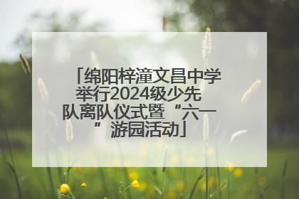 绵阳梓潼文昌中学举行2024级少先队离队仪式暨“六一”游园活动