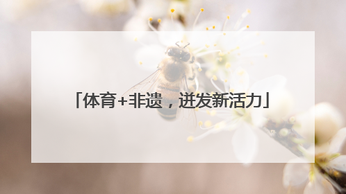 体育+非遗，迸发新活力