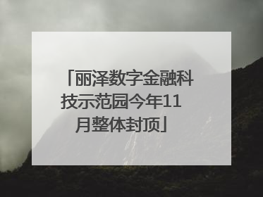 丽泽数字金融科技示范园今年11月整体封顶