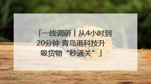 一线调研丨从4小时到20分钟 青岛港科技升级货物“秒通关”