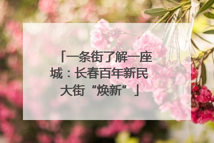 一条街了解一座城：长春百年新民大街“焕新”