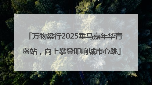 万物梁行2025垂马嘉年华青岛站，向上攀登叩响城市心跳