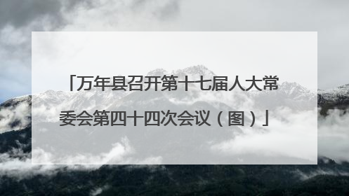 万年县召开第十七届人大常委会第四十四次会议（图）