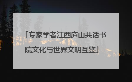 专家学者江西庐山共话书院文化与世界文明互鉴