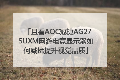 且看AOC冠捷AG275UXM网游电竞显示器如何减扰提升视觉品质