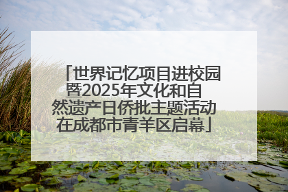 世界记忆项目进校园暨2025年文化和自然遗产日侨批主题活动在成都市青羊区启幕