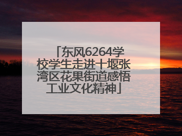 东风6264学校学生走进十堰张湾区花果街道感悟工业文化精神