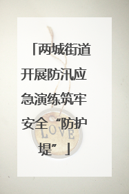 两城街道开展防汛应急演练筑牢安全“防护堤”