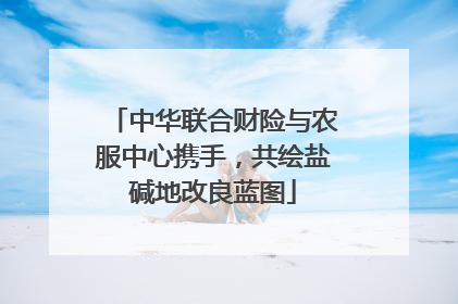 中华联合财险与农服中心携手，共绘盐碱地改良蓝图