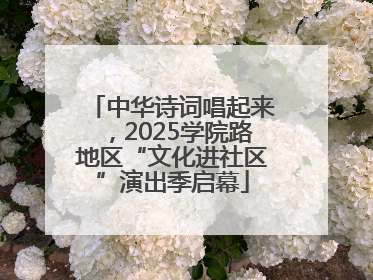 中华诗词唱起来，2025学院路地区“文化进社区”演出季启幕