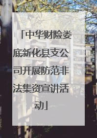 中华财险娄底新化县支公司开展防范非法集资宣讲活动