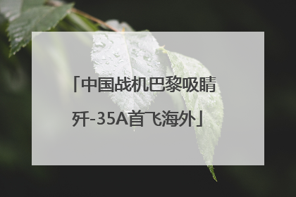 中国战机巴黎吸睛 歼-35A首飞海外