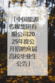 中国能源传媒集团有限公司2025年度公开招聘应届高校毕业生公告