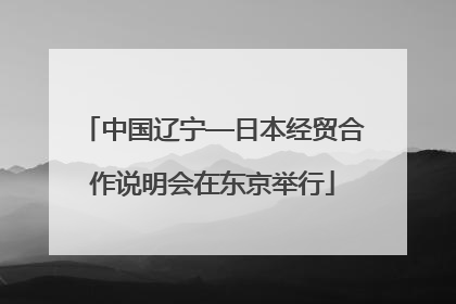 中国辽宁—日本经贸合作说明会在东京举行