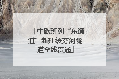 中欧班列“东通道”新建绥芬河隧道全线贯通