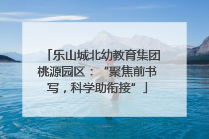 乐山城北幼教育集团桃源园区：“聚焦前书写，科学助衔接”
