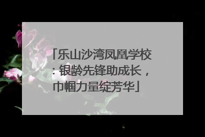 乐山沙湾凤凰学校：银龄先锋助成长，巾帼力量绽芳华