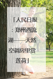 人民日报：郑州西流湖——天然空调房里赏莲荷
